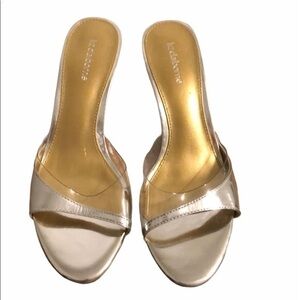LIZ CLAIRBORNE Clear Open Toe Slides